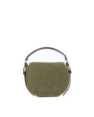 La Martina Borsa bandoliera Sienna in suede Verde/Testa moro