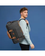 CABAIA Borsone zaino in tessuto Londres Grigio/Cuoio