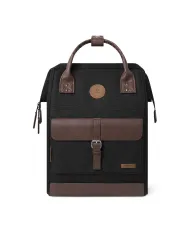 CABAIA Zaino Medio cordura Managua Nero/Marrone