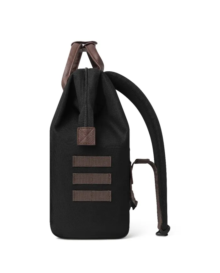CABAIA Zaino Medio cordura Managua Nero/Marrone