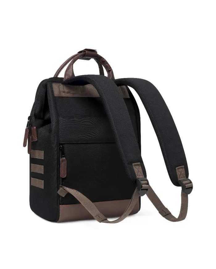 CABAIA Zaino Medio cordura Managua Nero/Marrone