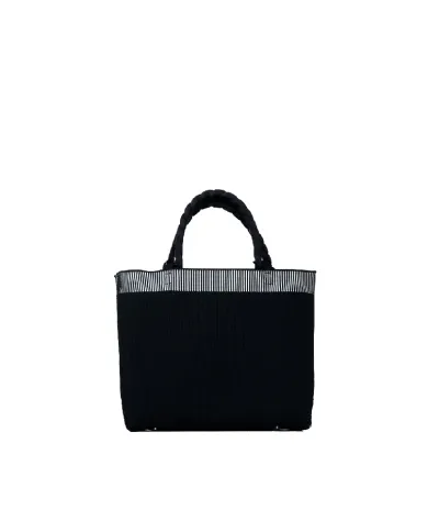 FRI-YAY Mini Borsa a Mano con Strass e Tracolla Nero