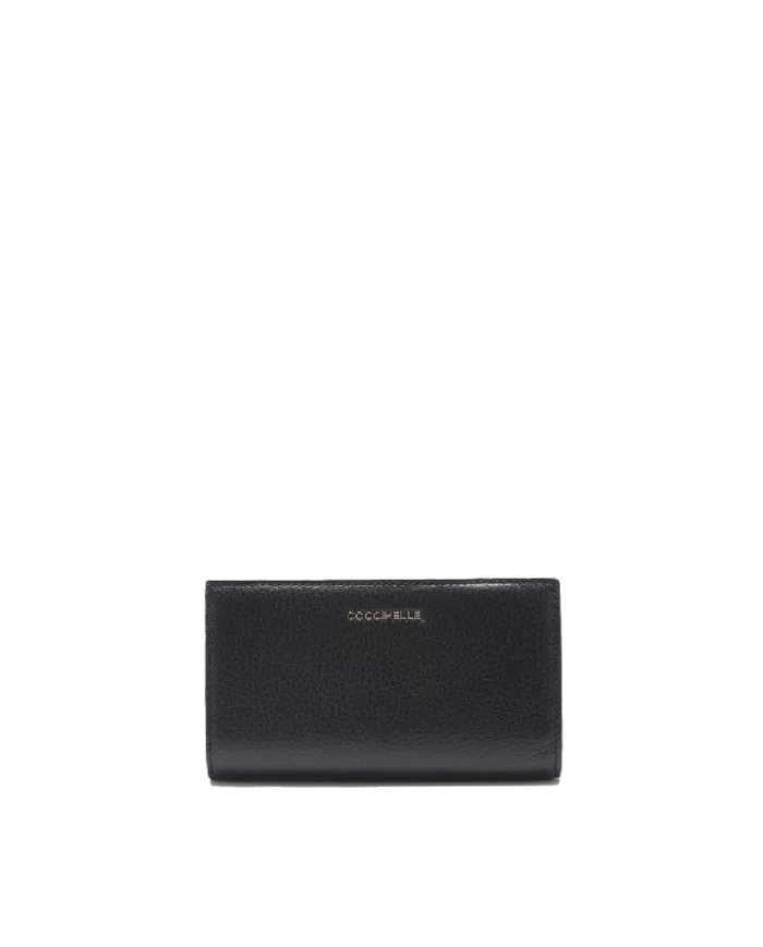 Coccinelle Portafoglio in pelle Metallic soft Nero