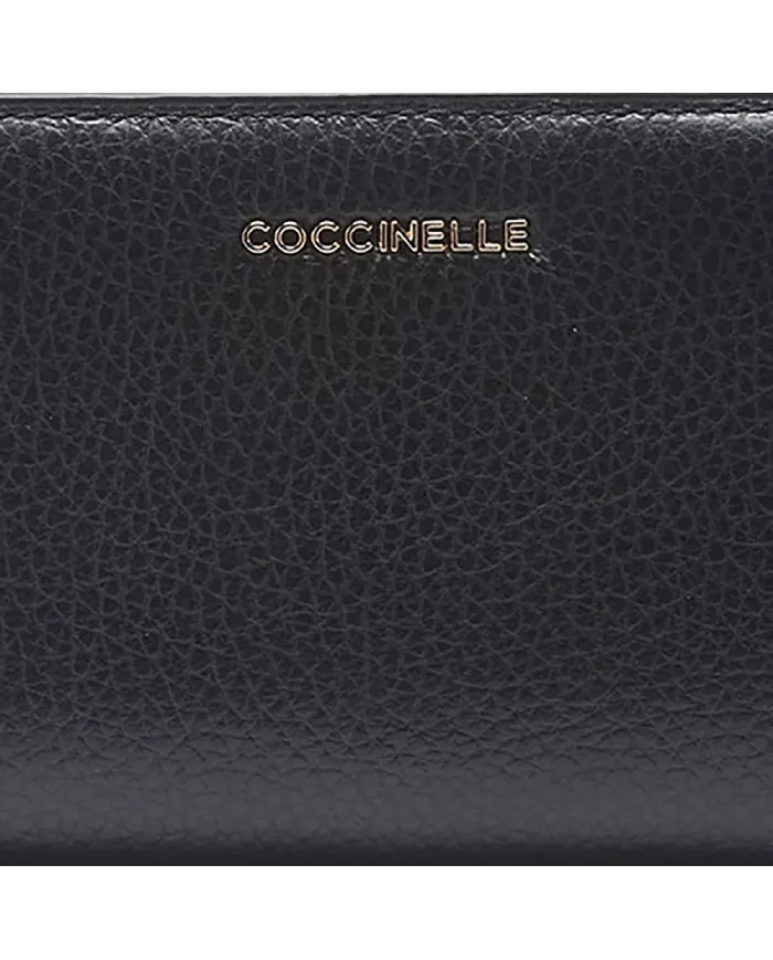 Coccinelle Portafoglio in pelle Metallic soft Nero