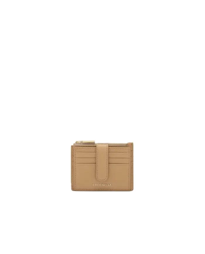 Coccinelle Porta carte di credito Metallic soft Beige