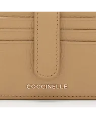 Coccinelle Porta carte di credito Metallic soft Beige