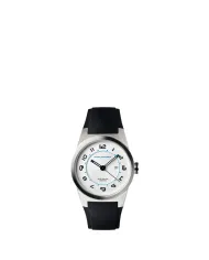 Piquadro Orologio donna in acciaio satinato con datario, Piquadro. Bianco/Nero