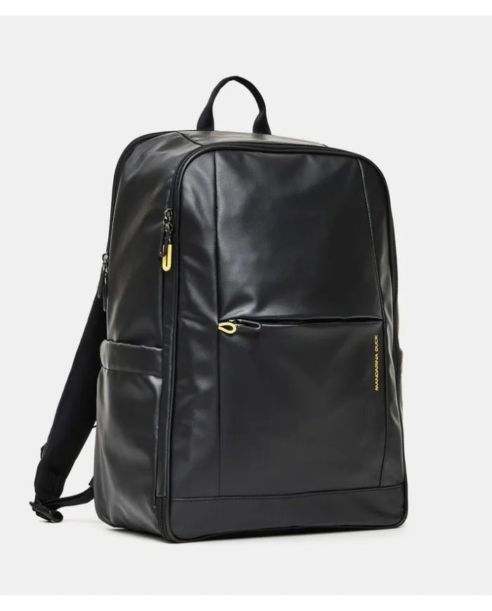 Mandarina Duck Eco Coated Zaino da Viaggio impermeabile con Porta PC 17” Nero