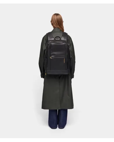 Mandarina Duck Eco Coated Zaino da Viaggio impermeabile con Porta PC 17” Nero