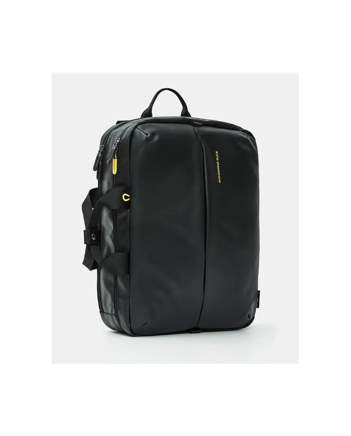 Mandarina Duck Eco Coated Zaino in tessuto impermeabile con Porta pc 15" Nero