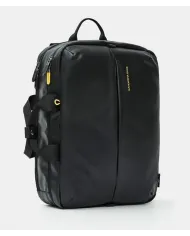 Mandarina Duck Eco Coated Zaino in tessuto impermeabile con Porta pc 15" Nero