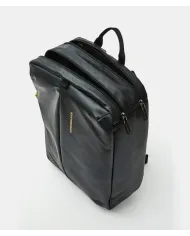 Mandarina Duck Eco Coated Zaino in tessuto impermeabile con Porta pc 15" Nero