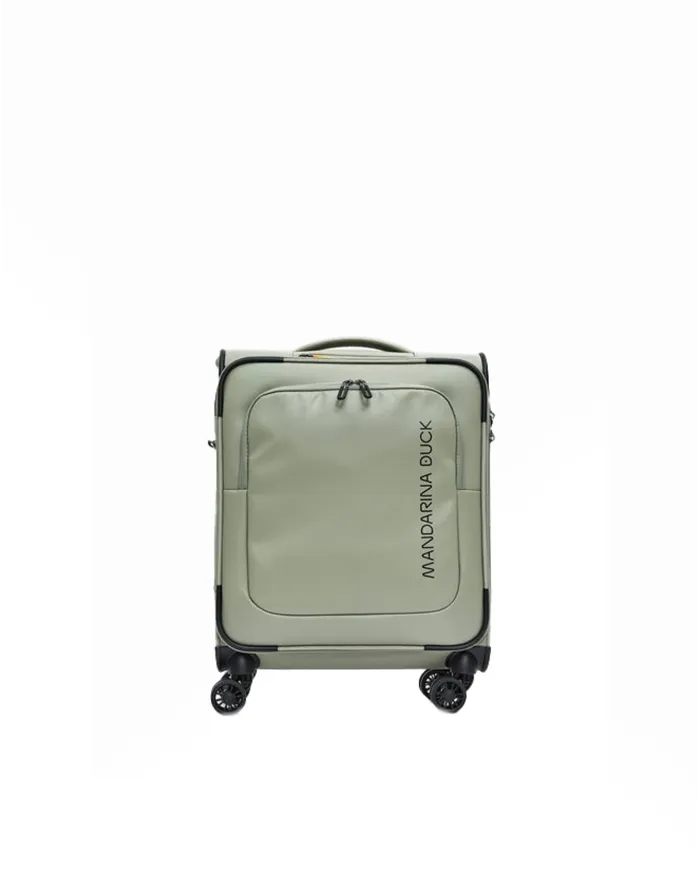Mandarina Duck Trolley bagaglio a mano impermeabile Eco Coated Verde chiaro