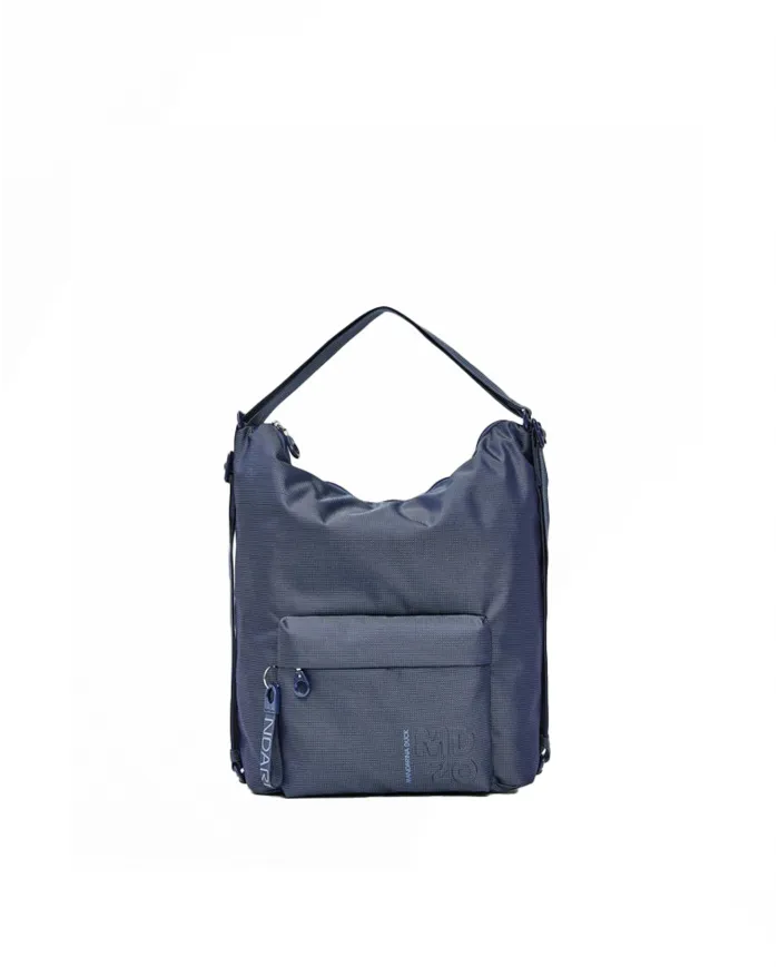 Mandarina Duck Borsa Zaino Multifunzionale in Tessuto Mitrix MD 20 Blu