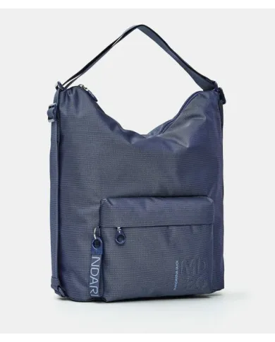 Mandarina Duck Borsa Zaino Multifunzionale in Tessuto Mitrix MD 20 Blu