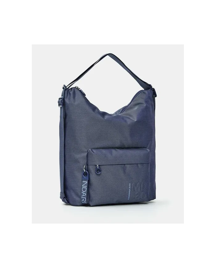 Mandarina Duck Borsa Zaino Multifunzionale in Tessuto Mitrix MD 20 Blu