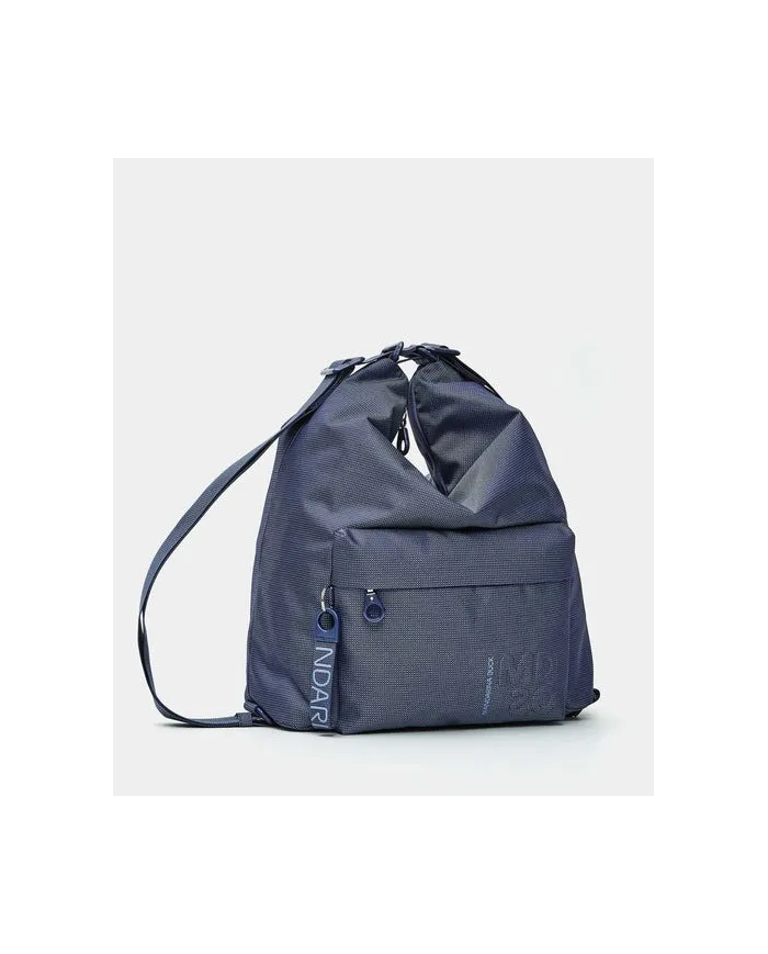 Mandarina Duck Borsa Zaino Multifunzionale in Tessuto Mitrix MD 20 Blu