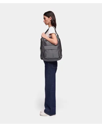 Mandarina Duck Borsa Zaino Multifunzionale in Tessuto Mitrix MD 20 Antracite
