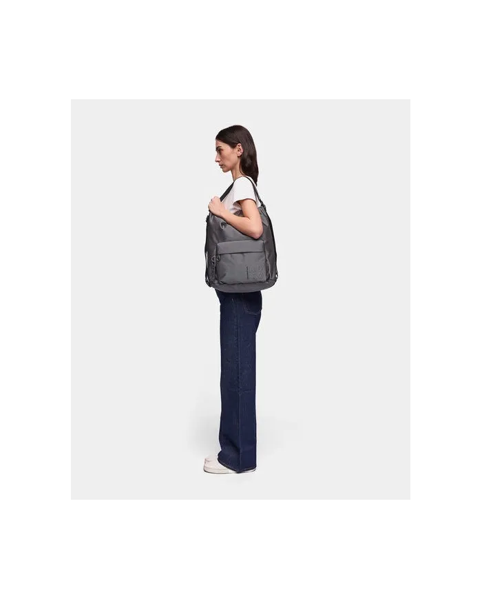Mandarina Duck Borsa Zaino Multifunzionale in Tessuto Mitrix MD 20 Antracite