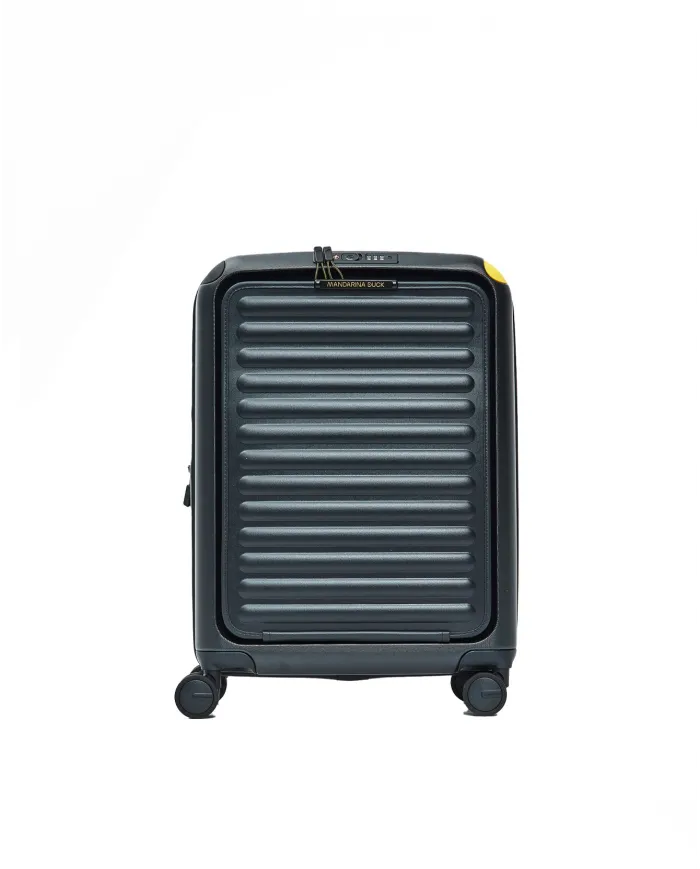 Mandarina Duck Smart Duck Trolley Cabina Rigido – Valigia Bagaglio a Mano 4 Ruote Antracite