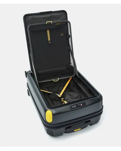Mandarina Duck Smart Duck Trolley Cabina Rigido – Valigia Bagaglio a Mano 4 Ruote Antracite