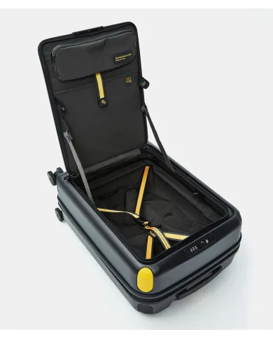 Mandarina Duck Smart Duck Trolley Cabina Rigido – Valigia Bagaglio a Mano 4 Ruote Antracite