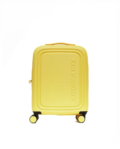 Mandarina Duck Logoduck+ Trolley Cabina Rigido Espandibile - Bagaglio a Mano 4 Ruote Giallo