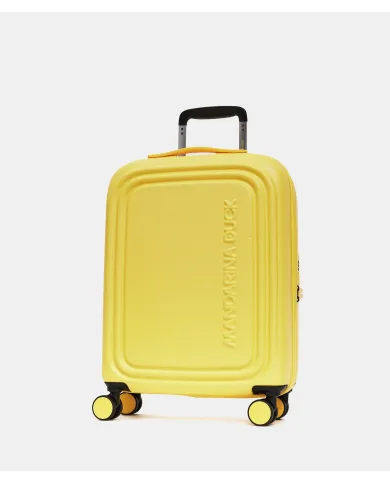 Mandarina Duck Logoduck+ Trolley Cabina Rigido Espandibile - Bagaglio a Mano 4 Ruote Giallo