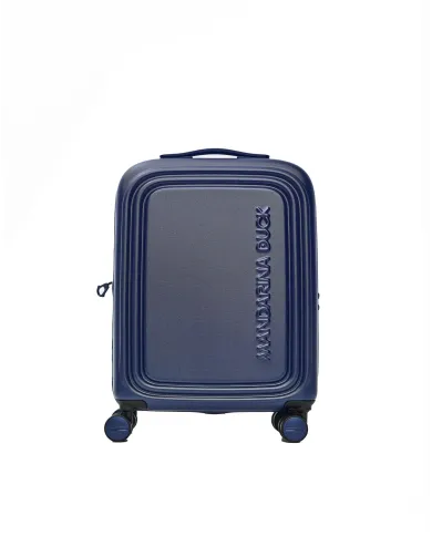 Mandarina Duck Logoduck+ Trolley Cabina Rigido Espandibile - Bagaglio a Mano 4 Ruote Blu