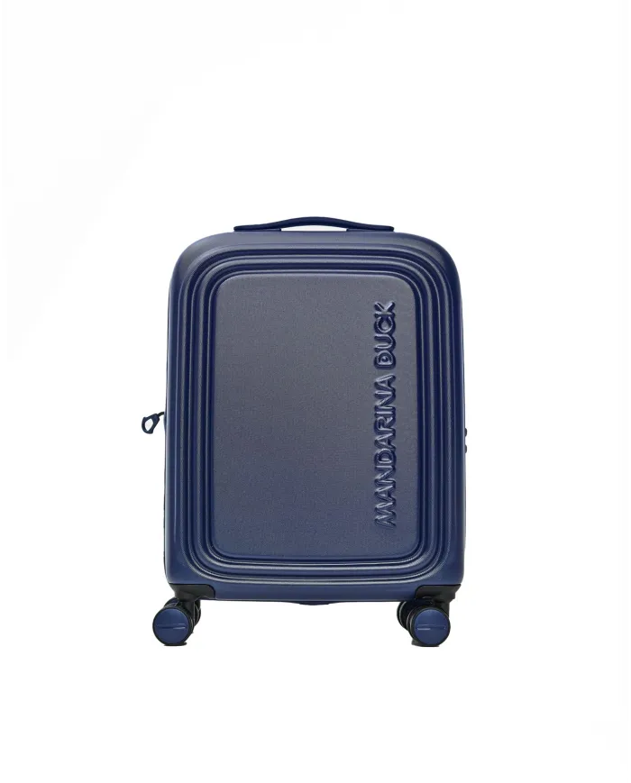Mandarina Duck Logoduck+ Trolley Cabina Rigido Espandibile - Bagaglio a Mano 4 Ruote Blu