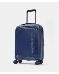 Mandarina Duck Logoduck+ Trolley Cabina Rigido Espandibile - Bagaglio a Mano 4 Ruote Blu