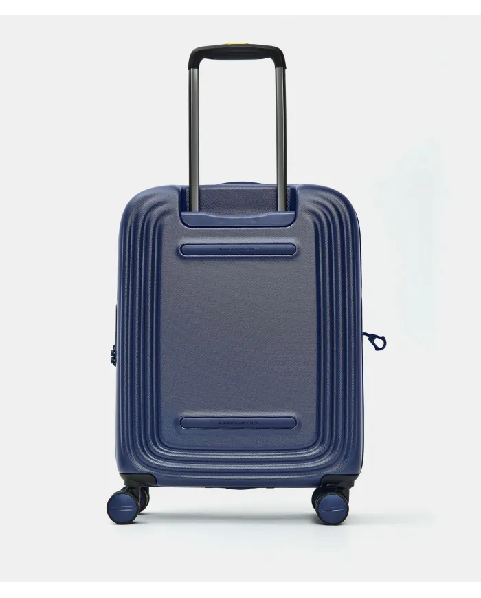 Mandarina Duck Logoduck+ Trolley Cabina Rigido Espandibile - Bagaglio a Mano 4 Ruote Blu