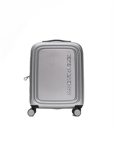 Mandarina Duck Logoduck+ Trolley Cabina Rigido Espandibile - Bagaglio a Mano 4 Ruote Silver