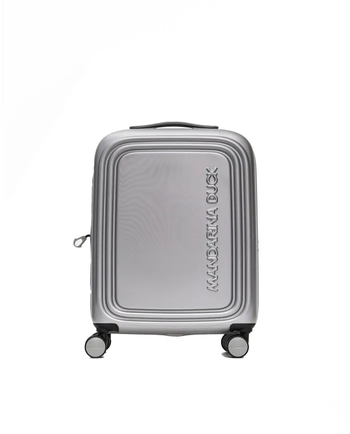 Mandarina Duck Logoduck+ Trolley Cabina Rigido Espandibile - Bagaglio a Mano 4 Ruote Silver