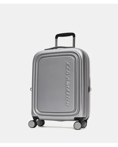 Mandarina Duck Logoduck+ Trolley Cabina Rigido Espandibile - Bagaglio a Mano 4 Ruote Silver