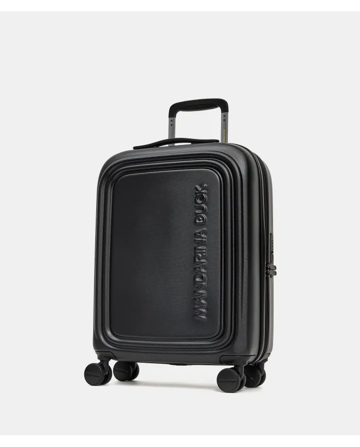 Mandarina Duck Logoduck+ Trolley Cabina Rigido Espandibile - Bagaglio a Mano 4 Ruote Nero