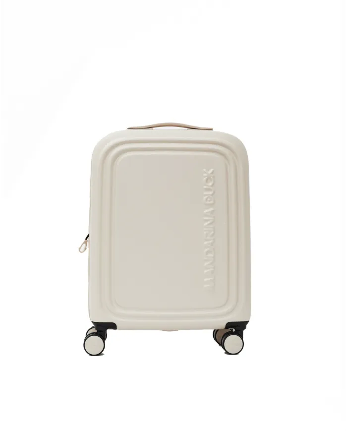 Mandarina Duck Logoduck+ Trolley Cabina Rigido Espandibile - Bagaglio a Mano 4 Ruote Avorio