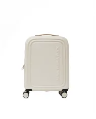 Mandarina Duck Logoduck+ Trolley Cabina Rigido Espandibile - Bagaglio a Mano 4 Ruote Avorio
