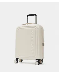 Mandarina Duck Logoduck+ Trolley Cabina Rigido Espandibile - Bagaglio a Mano 4 Ruote Avorio