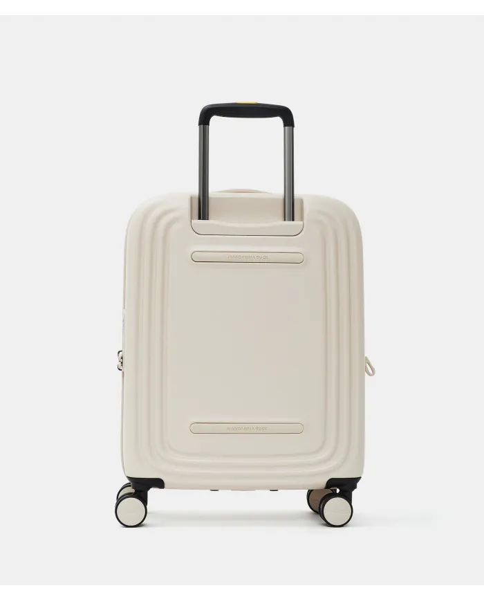 Mandarina Duck Logoduck+ Trolley Cabina Rigido Espandibile - Bagaglio a Mano 4 Ruote Avorio