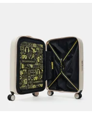 Mandarina Duck Logoduck+ Trolley Cabina Rigido Espandibile - Bagaglio a Mano 4 Ruote Avorio
