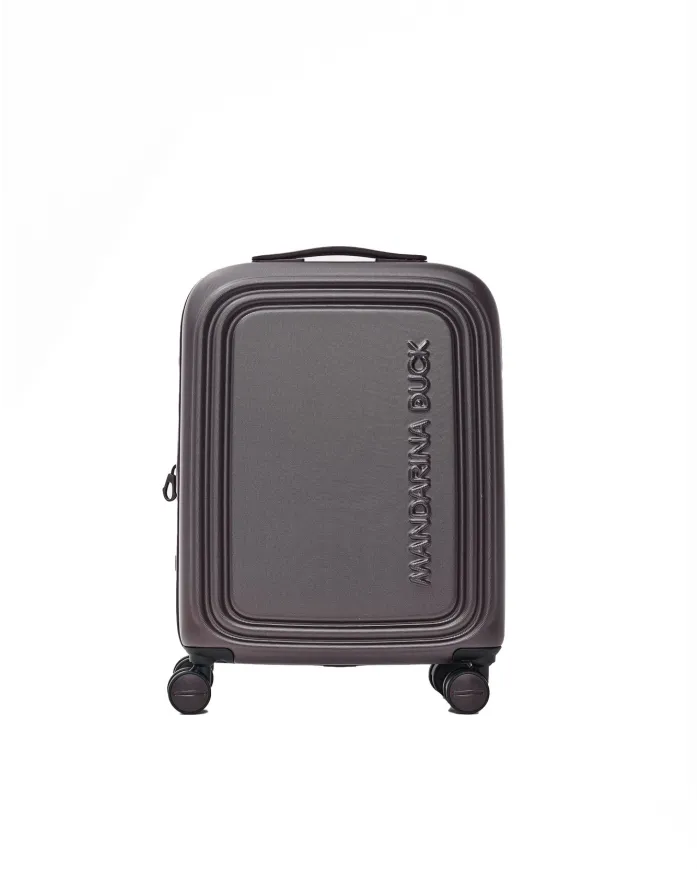 Mandarina Duck Logoduck+ Trolley Cabina Rigido Espandibile - Bagaglio a Mano 4 Ruote Marrone