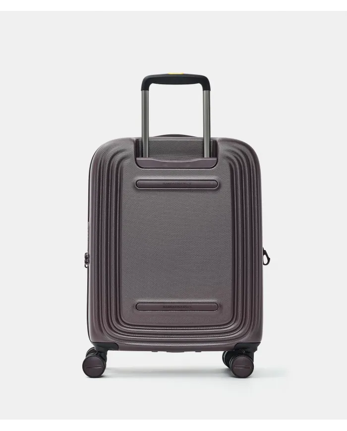 Mandarina Duck Logoduck+ Trolley Cabina Rigido Espandibile - Bagaglio a Mano 4 Ruote Marrone