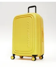 Mandarina Duck Logoduck+ Trolley Medio Rigido Espandibile - Valigia 4 Ruote in Policarbonato Giallo
