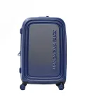 Mandarina Duck Logoduck+ Trolley Medio Rigido Espandibile - Valigia 4 Ruote in Policarbonato Blu