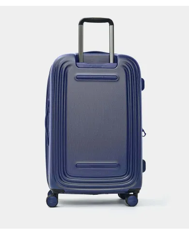 Mandarina Duck Logoduck+ Trolley Medio Rigido Espandibile - Valigia 4 Ruote in Policarbonato Blu
