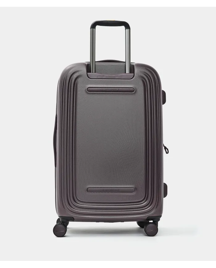 Mandarina Duck Logoduck+ Trolley Medio Rigido Espandibile - Valigia 4 Ruote in Policarbonato Marrone