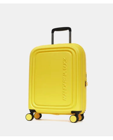 Mandarina Duck Logoduck+ Trolley Cabina Rigido - Bagaglio a Mano 4 Ruote Giallo