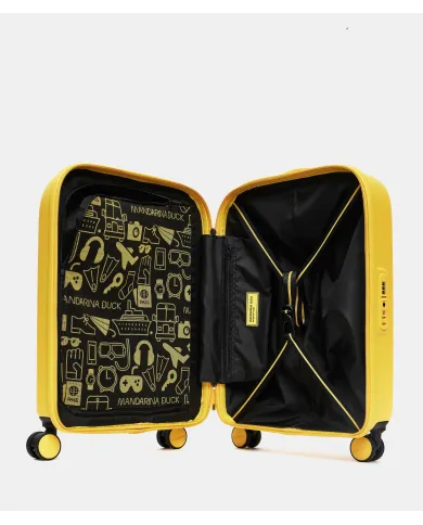 Mandarina Duck Logoduck+ Trolley Cabina Rigido - Bagaglio a Mano 4 Ruote Giallo