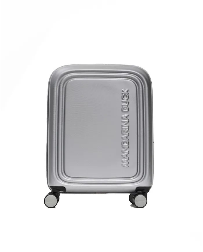 Mandarina Duck Logoduck+ Trolley Cabina Rigido - Bagaglio a Mano 4 Ruote Silver